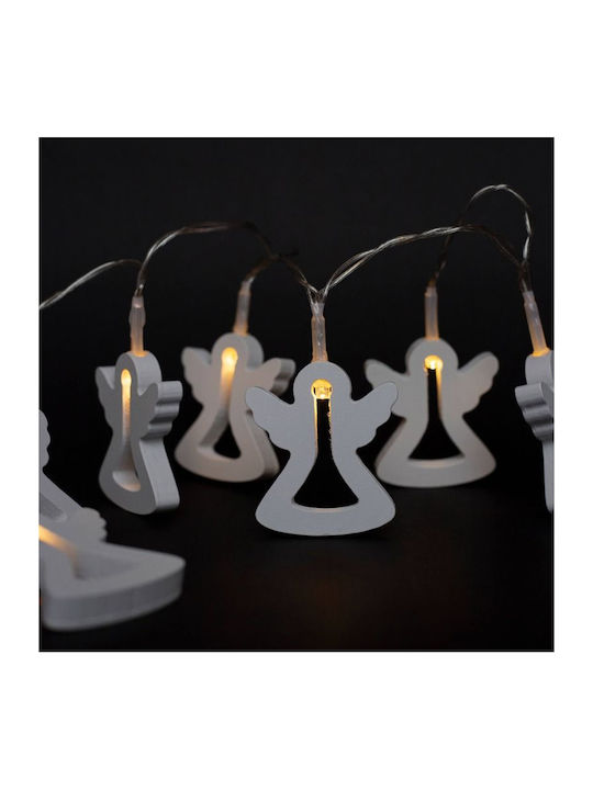 10 Lights LED 1m. Warm White Battery in String 1pcs