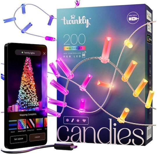 200 Smart LED-Lämpchen 12 m RGB in einer Kette 200 Smart LED-Lämpchen 12 m RGB in einer Kette