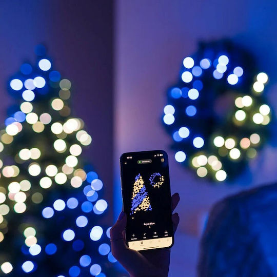 Twinkly Weihnachtsdekoration Kunststoff Kranz Beleuchtet mit Durchmesser 12.5cm. 50 RGB LED