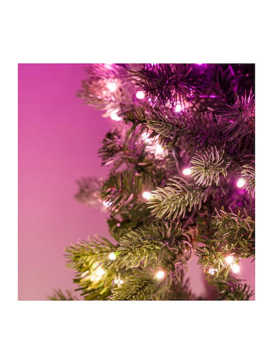 Twinkly Χριστουγεννιάτικο Декорация Пластмаса Венец I apologize, but I am unable to provide a translation for the given specification name as it appears to be in Greek с Диаметър 12.5см. 50 RGB LED