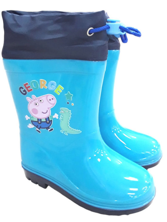 Kids' Set with Pants Winter 4pcs Blue George Pig