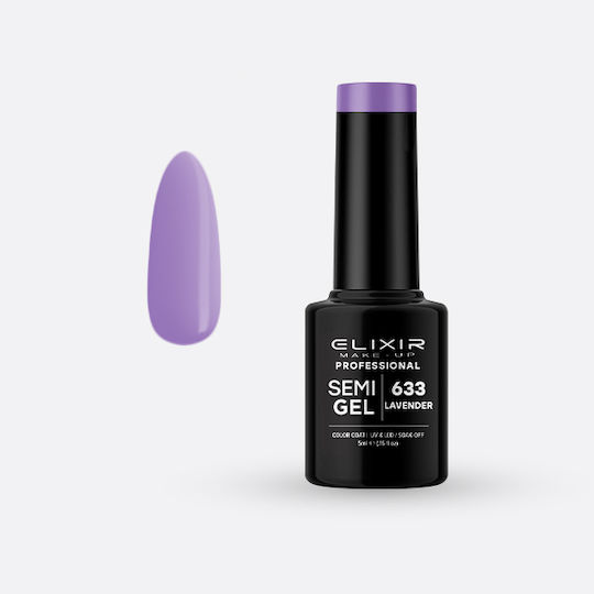 Elixir Semi Gel Ημιμόνιμο Βερνίκι Νυχιών 633 Lavender 5ml