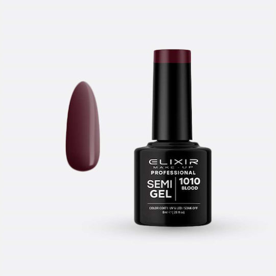 Elixir Semi Gel Semi-Permanent Nail Polish Blood 1010 8ml 842-1010