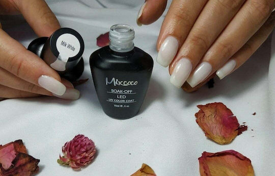 Mixcoco Ημιμόνιμο Βερνίκι Νυχιών Milky White 15ml