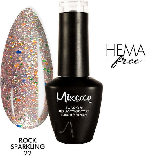 Mixcoco Ημιμόνιμο Βερνίκι Νυχιών 22 με Glitter 7.5ml