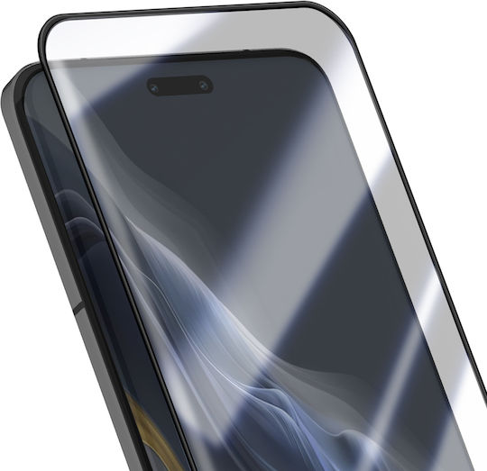 Протектор от закалено стъкло Avizar за Honor Magic 6 Pro, устойчив на надраскване, пълно лепило 5D, черен