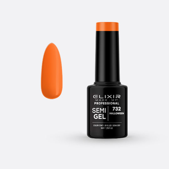 Elixir Semi Gel Semi-Permanent Nail Polish Halloween 732 5ml