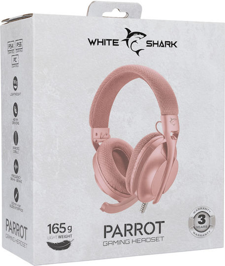 White Shark GH-2440 Über Ohr Gaming-Headset mit Verbindung 3,5mm Rosa