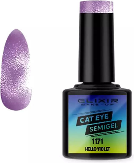 Elixir Ημιμόνιμο Βερνίκι Νυχιών 1171 Hello Violet Cat Eye 8ml