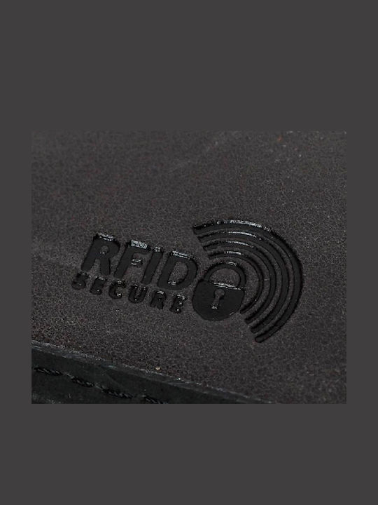 Δερμάτινο Ανδρικό Πορτοφόλι με RFID Μαύρο