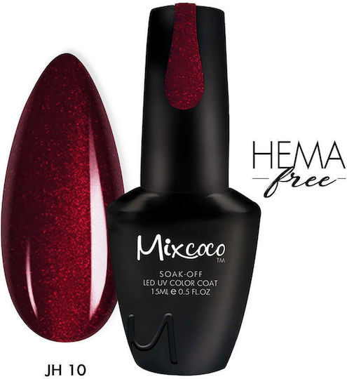 Mixcoco Ημιμόνιμο Βερνίκι Νυχιών JH-10 με Glitter 15ml