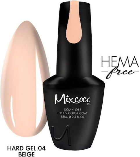 Mixcoco Halb-permanenter Nagellack Beige 04 15ml 1Stück