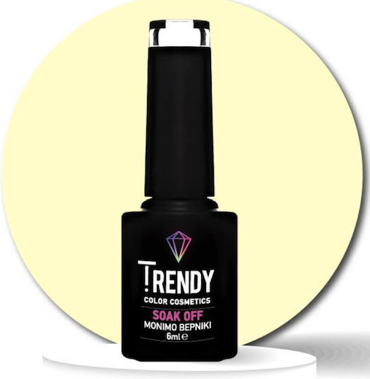 Trendy Color Cosmetics Halb-permanenter Nagellack pastel yellow No148 6ml 1Stück
