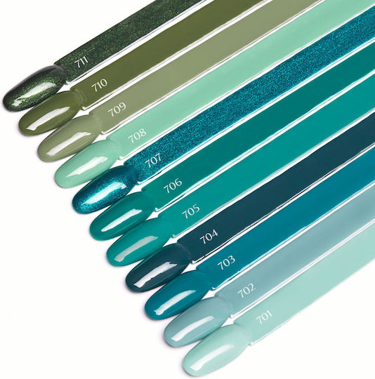 Activeshop Semi-Permanent Nail Polish Green 708 5gr 1pcs