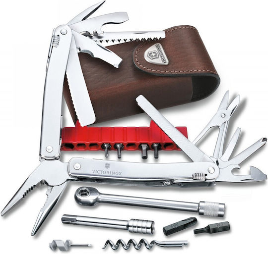 Victorinox Swiss Tool Spirit X Plus Ratchet Πολυεργαλείο σε Δερμάτινη Θήκη