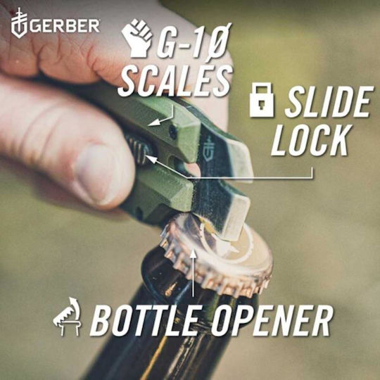 Gerber Prybrid Utility Clip Πολυεργαλείο Πράσινο σε Θήκη