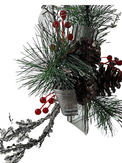 Weihnachtsdekoration Metallisch Kranz Beleuchtet Strom mit Durchmesser 48cm.