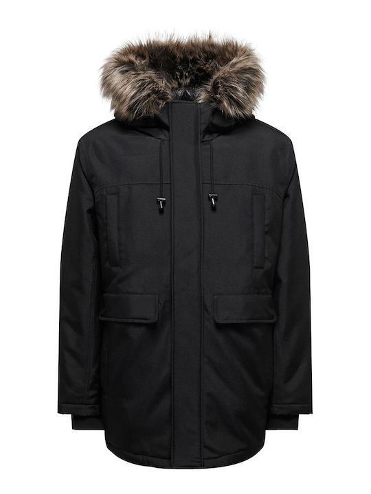 Winter Jacke Black