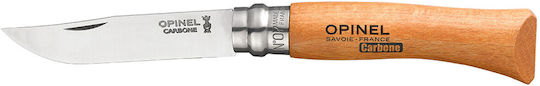 Opinel No.7 Pocket Knife Gray with Blade made of Carbon Steel