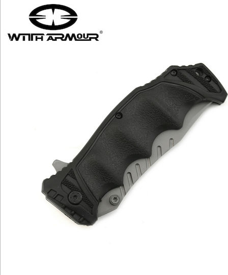 WithArmour Lion Claw K Pocket Knife Black in Sheath