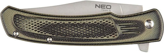 Neo Tools Survival Pocket Knife with Locking Mechanism Green