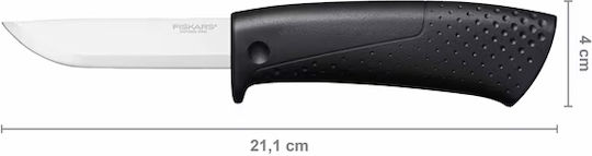 Fiskars Μαχαίρι Μαύρο σε Θήκη
