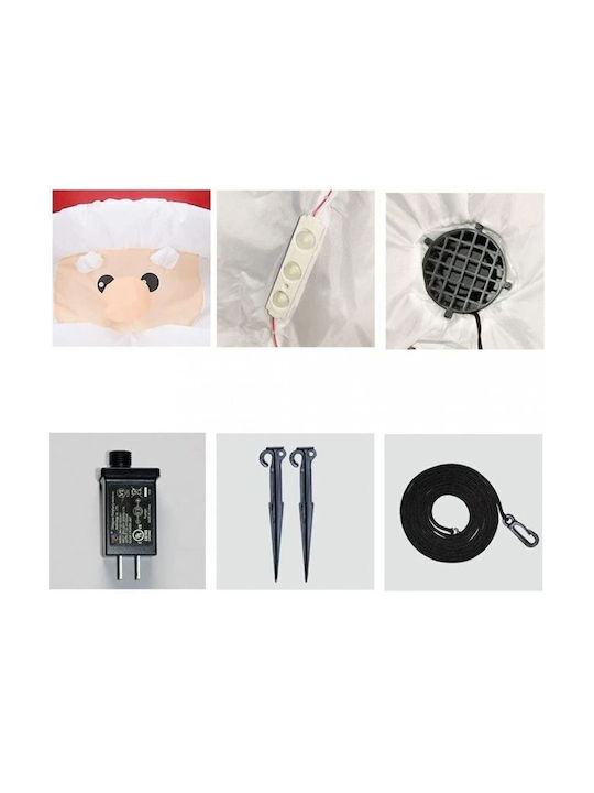 Inflatable Illuminated Santa Claus Electric Red 240cm