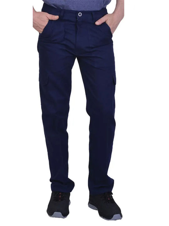 Ergo Ergoline Cotton Work Trousers Blue made of Cotton