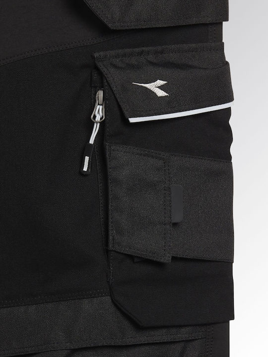 Utility Diadora Reflektierend Arbeitshose Schwarz