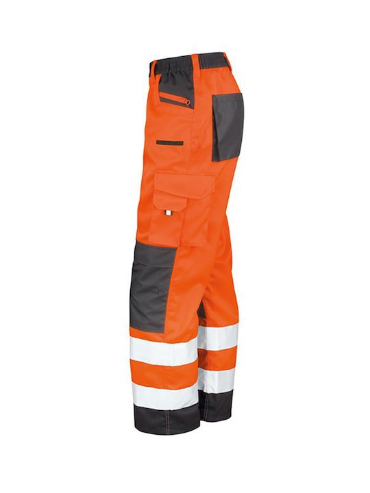 Result Safety Cargo Reflective Work Trousers Orange