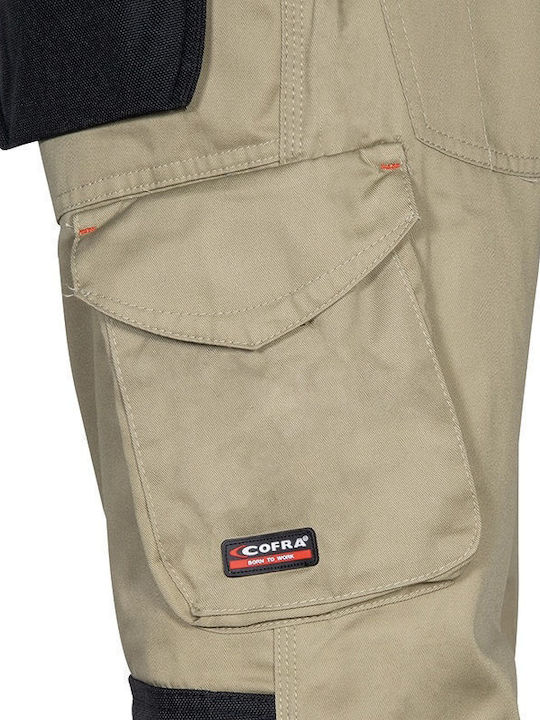 Cofra Bricklayer Work Trousers Khaki V015-0-00