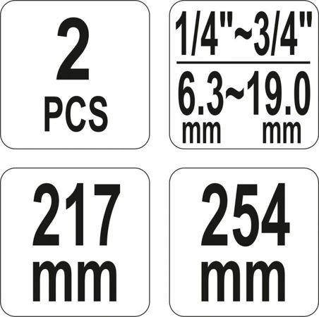 Yato Werkstattzange Länge 217mm 2Stück