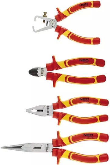 Neo Tools Σετ Πένσες Ηλεκτρολόγου 4τμχ