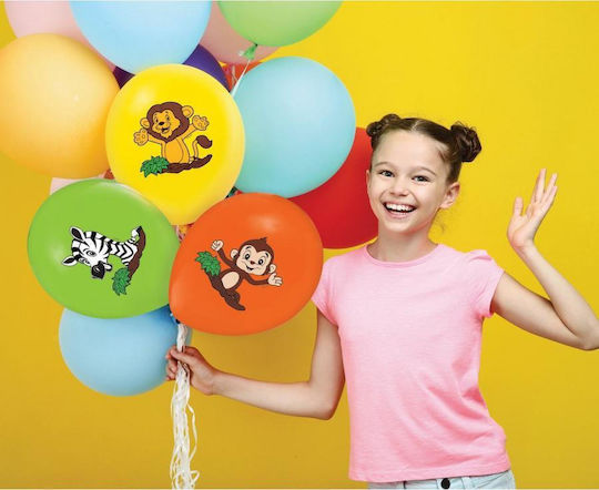 Set of 5 Balloons Latex Multicolored 30cm