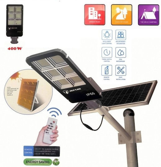 Jortan Street Solar Light 400W Cold White 6500K with Remote Control IP66 39.5cmx21cmx5cmcm