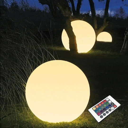 Aca Solar Light Floor Ball 1.5W Cold White 6000K with Remote Control IP54 40cmx40cmcm