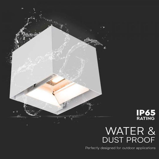 V-TAC Wall Mounted Solar Light 9W 860lm with Warm White Light 3000K IP65 15cmx15.3cmx15cmcm