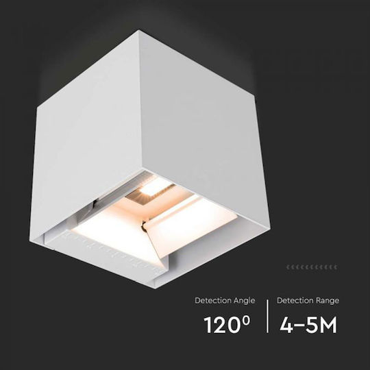 V-TAC Wall Mounted Solar Light 9W 860lm with Warm White Light 3000K IP65 15cmx15.3cmx15cmcm