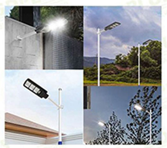 GDPLUS Ηλιακό Φωτιστικό Δρόμου 100W με Αισθητήρα Κίνησης, Φωτοκύτταρο και Τηλεχειριστήριο IP65 23x6x5εκ.