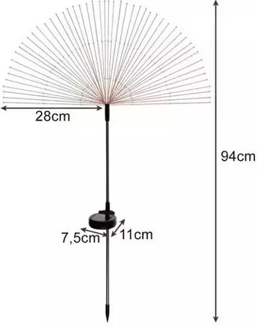 Gardlov Set of 2 Stake Solar Lights with Cold White Light IP65