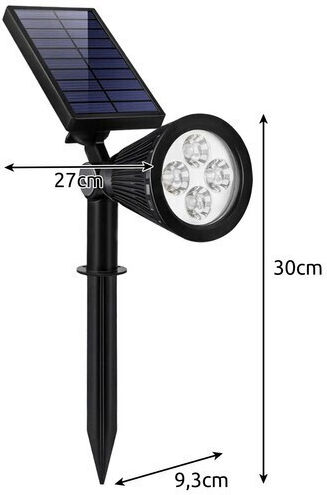 Gardlov Ηλιακό Φωτιστικό Δρόμου 2W 120lm Ψυχρό Λευκό με Φωτοκύτταρο IP65 30x9.3x27εκ.