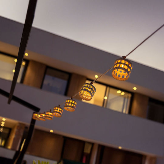 NewGarden Hanging Solar Light Garland 35lm with Warm White Light 2700K IP44