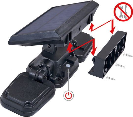 Masterled Lampă Solară 15W 450lm Alb Natural 4500K cu Fotocelulă IP54