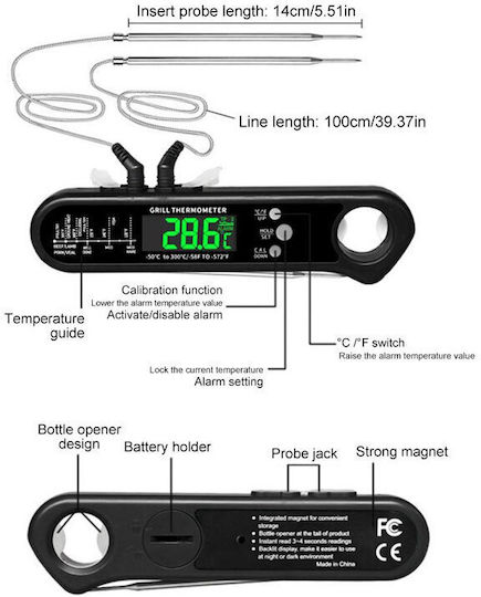 Digital Cooking Thermometer with Probe