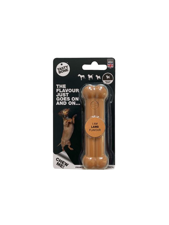 Tasty Bone Lamb Nylon Dog Toy Bone Brown 11cm