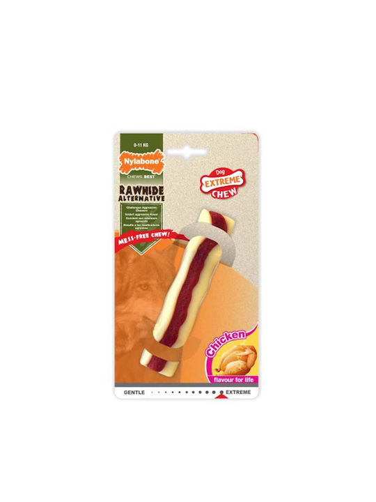 Nylabone Υφασμάτινο Παιχνίδι Κόκκαλο Σκύλου Μασητικό με Γεύση Κοτόπουλο Small 1τμχ