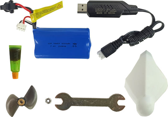 Lean Toys Powerboat H101 Teleghidat Navă Roșu