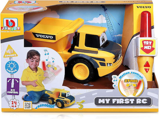 Bburago BB Junior My First RC Volvo Dump Truck Τηλεκατευθυνόμενο Δομικό Όχημα Κίτρινο