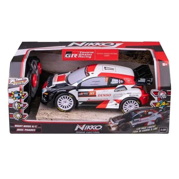 Nikko Toys Remote Control WRC Rally Car Toyota Gazoo Racing Ogier