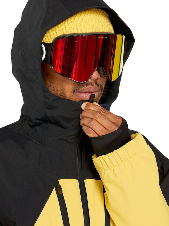 Winter Jacket Hardshell Waterproof and Windproof Dark Yellow